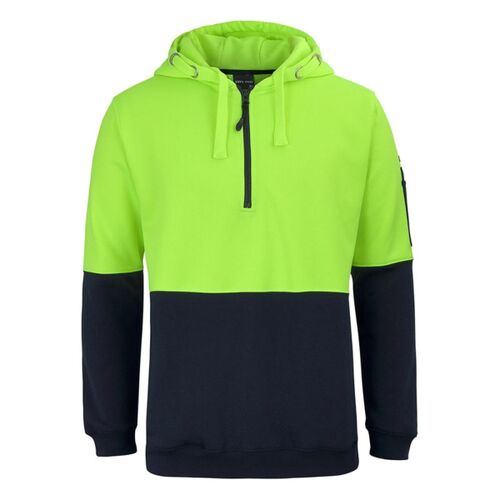Mens Hi Vis Half Zip Hoodie Thumbnail