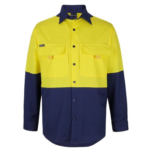 Mens Hi Vis Ripstop Long Sleeve Fishing Shirt Thumbnail