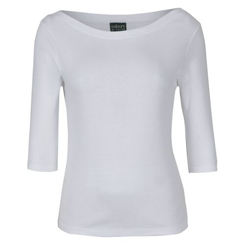 Womens C Of C 3/4 Sleeve Boat Neck Tee Thumbnail