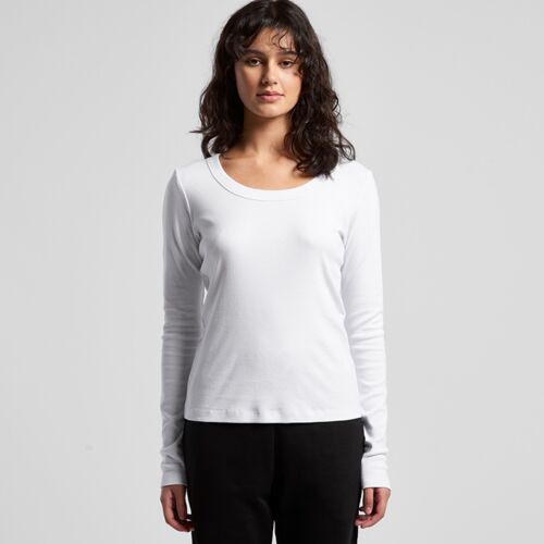Womens Organic Rib Long Sleeve Tee Thumbnail