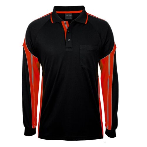 Mens Street Panel Long Sleeve Polo Thumbnail