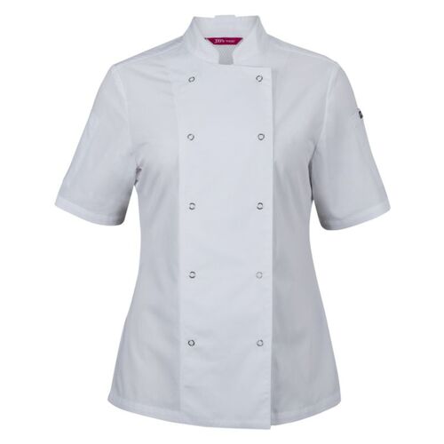Womens Short Sleeve Snap Button Chef Jacket  Thumbnail