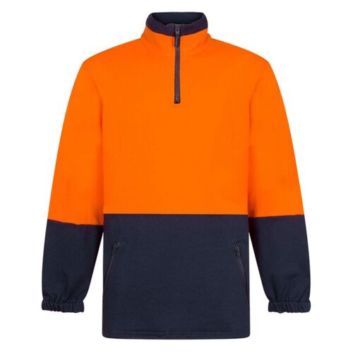 Hi Vis Contrast 1/4 Zip Class D Brush Fleece Thumbnail