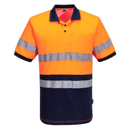 Hi Vis Class D/N Contrast Short Sleeve Polo Shirt Thumbnail