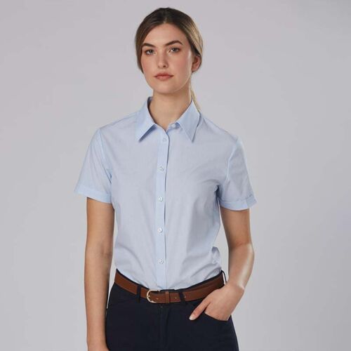 Womens Fine Stripe Short Sleeve Shirt Thumbnail