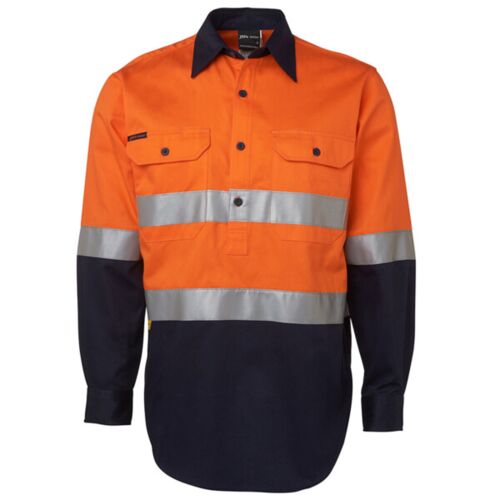 Mens Hi Vis (D+N) Close Front Long Sleeve Shirt Thumbnail