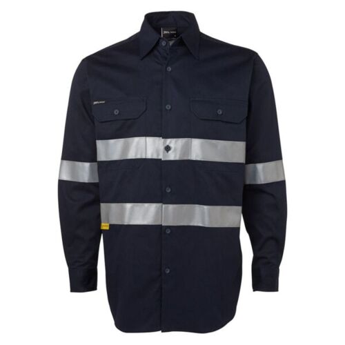 Mens Hi Vis Long Sleeve (D+N) 190G Shirt Thumbnail