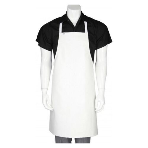 White, Black and  Navy Short PVC Bib Apron Thumbnail