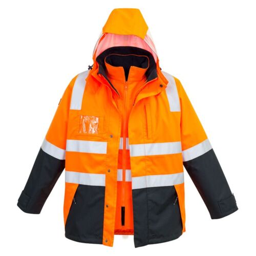 Mens Hi Vis 4 in 1 Waterproof Jacket Thumbnail