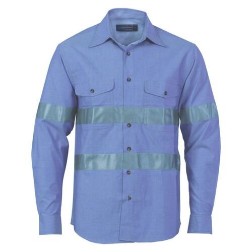 Mens Cotton Chambray Shirt with Generic R/Tape Thumbnail
