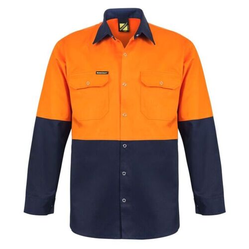 Mens Two Tone Long Sleeve Shirt With Studs Thumbnail